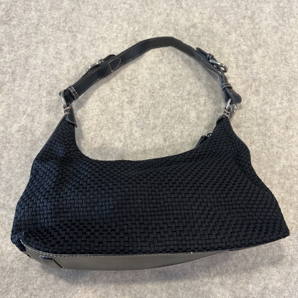 The Sak Black Woven Shoulder Satchel